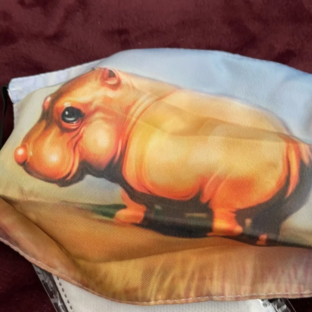 6/$20 New hippo face mask